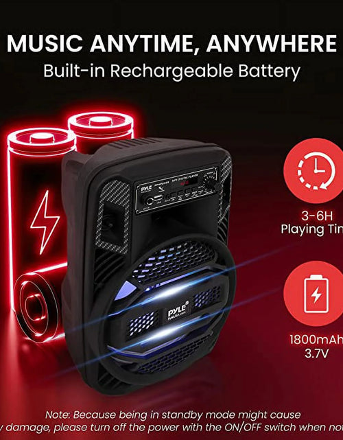 Load image into Gallery viewer, Portable Bluetooth PA Speaker - 300W Rechargeable Outdoor Bluetooth Speaker Portable PA System
