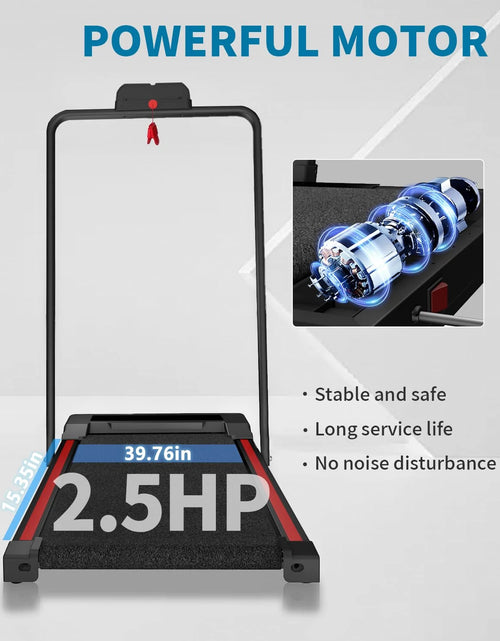 Load image into Gallery viewer, Walking Pad with Incline, Walking Pad Treadmill 2 in 1 Walking Pad for Walking and Jogging, 2.5HP Compact Treadmill for Home Office with Remote Control, LED Display
