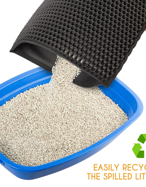 Load image into Gallery viewer, Cat Litter Mat, Double Layer Urine Waterproof Trapper Mat, Non-Slip,24X15 In, Black
