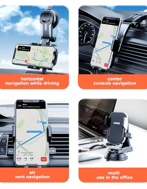Load image into Gallery viewer, Car Dashboard Phone Bracket Universal Auto Cellphone Stand for GPS Navigation Universal Desk Windshield Hanging Holder

