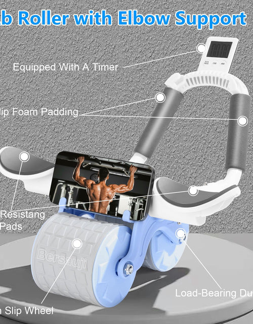 Load image into Gallery viewer, 2025 New with Timer Ab Abdominal Exercise Roller Elbow Support, Abs Roller Wheel Core Exercise Equipment, Automatic Rebound Abdominal Wheel
