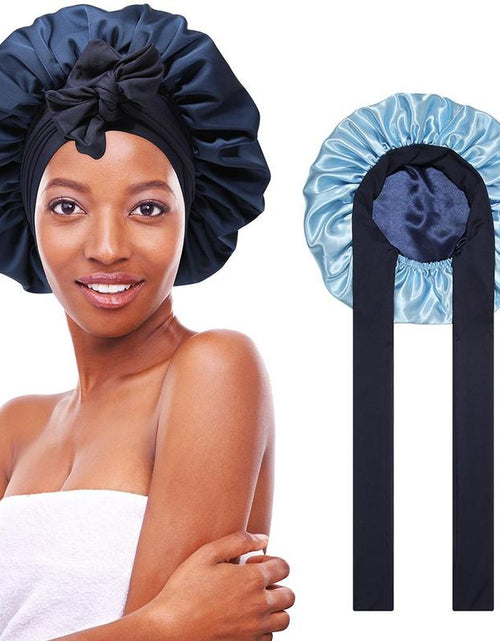 Load image into Gallery viewer, Silk-Like Satin Double-Layer Hair Cap
