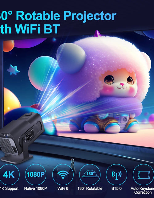 Load image into Gallery viewer, 4K Android 11 Projector Native 1080P 390ANSI HY320 Dual Wifi6 BT5.0 1920*1080P Cinema Portable Projetor Upgrated HY300
