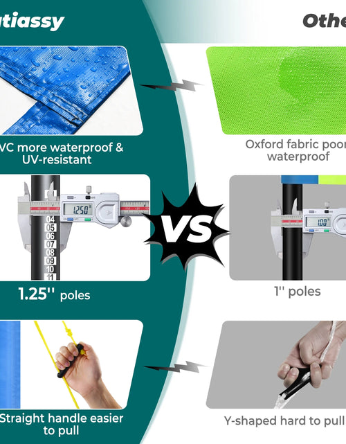 Load image into Gallery viewer, 32FT Outdoor Portable Volleyball Net Set System for Backyard - Quick &amp; Easy Setup Adjustable Height Steel Poles, PU Volleyball, Pump and Carrying Bag
