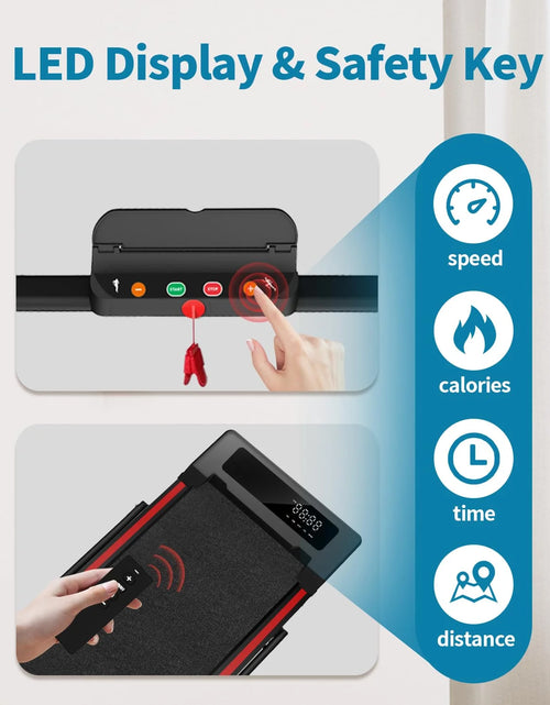 Load image into Gallery viewer, Walking Pad with Incline, Walking Pad Treadmill 2 in 1 Walking Pad for Walking and Jogging, 2.5HP Compact Treadmill for Home Office with Remote Control, LED Display
