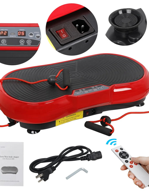 Load image into Gallery viewer, Vibration Plate Exercise Machine, Full Body Workout Home Platform W/Bluetooth Red
