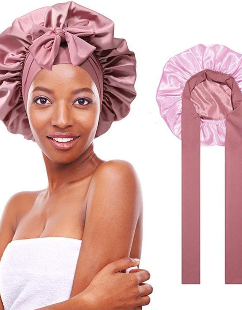 Load image into Gallery viewer, Silk-Like Satin Double-Layer Hair Cap
