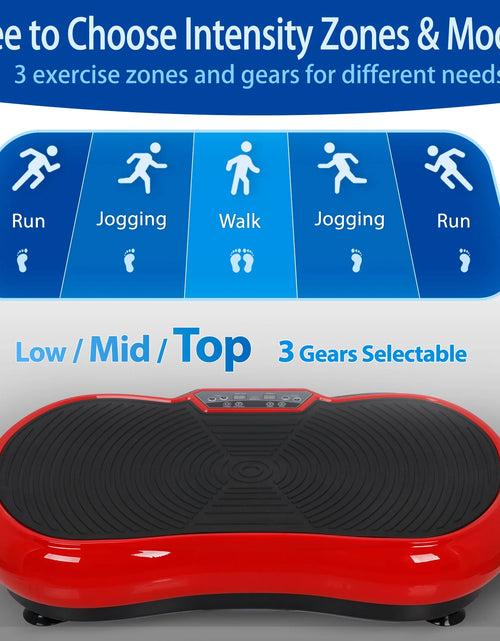Load image into Gallery viewer, Vibration Plate Exercise Machine, Full Body Workout Home Platform W/Bluetooth Red
