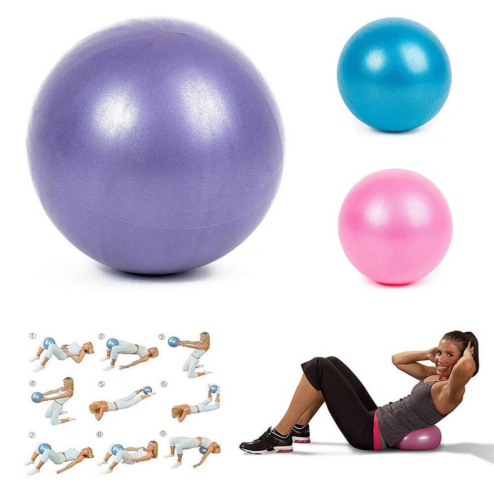 25Cm Mini Fitness Balance Yoga Ball Gym Fitness Pilates Ball Indoor Training Ball