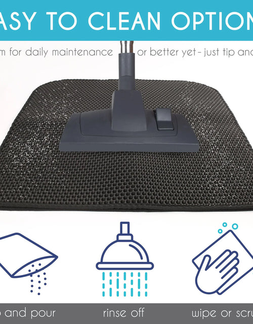 Load image into Gallery viewer, Cat Litter Mat, Double Layer Urine Waterproof Trapper Mat, Non-Slip,24X15 In, Black
