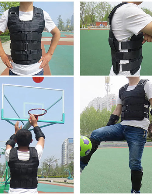 Load image into Gallery viewer, Adjustable Weighted Vest Weight Jacket Oxford Exercise Weight Loading Cloth Strength Training 50Kg Max. Load (Empty)
