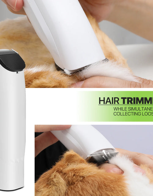 Load image into Gallery viewer, Pet Grooming Kit &amp; Vacuum Suction 99% Pet Hair, Dog Grooming Kit with 6 Professional Grooming Shedding Tools for Dogs Cats and Other Animals, Black
