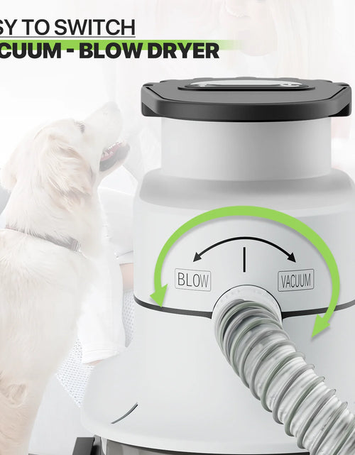 Load image into Gallery viewer, Pet Grooming Kit &amp; Vacuum Suction 99% Pet Hair, Dog Grooming Kit with 6 Professional Grooming Shedding Tools for Dogs Cats and Other Animals, Black
