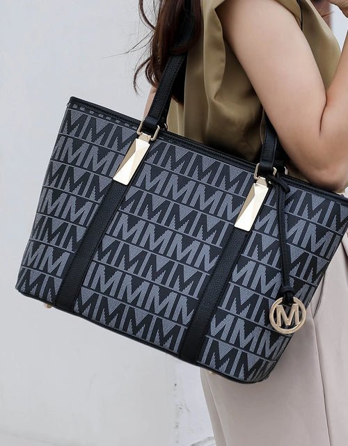 Load image into Gallery viewer, by Mia K. Marimar Women&#39;S Tote Bag with Pouch and Wristlet, Signature 4 Piece Set - Beige
