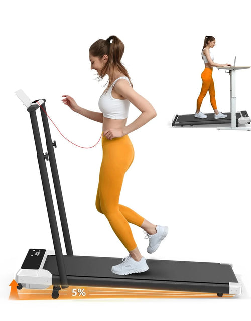 Load image into Gallery viewer, Walking Pad with Incline, Walking Pad Treadmill 2 in 1 Walking Pad for Walking and Jogging, 2.5HP Compact Treadmill for Home Office with Remote Control, LED Display
