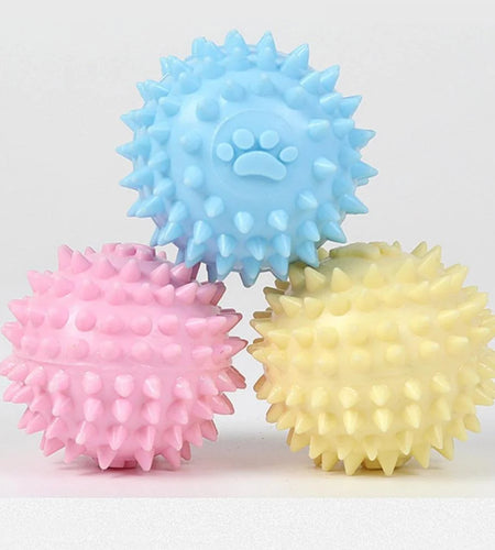 Balls for Dogs Small, Fetch Balls for Dogs Rubber Cute Colors TPR Puppy Toys Dog Toy Balls Dog Toys Spike Ball Dog Chew Toys for Small Dogs Pet Toys for Puppy Teething Toys,Blue