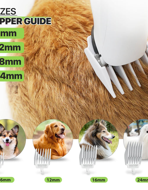 Load image into Gallery viewer, Pet Grooming Kit &amp; Vacuum Suction 99% Pet Hair, Dog Grooming Kit with 6 Professional Grooming Shedding Tools for Dogs Cats and Other Animals, Black
