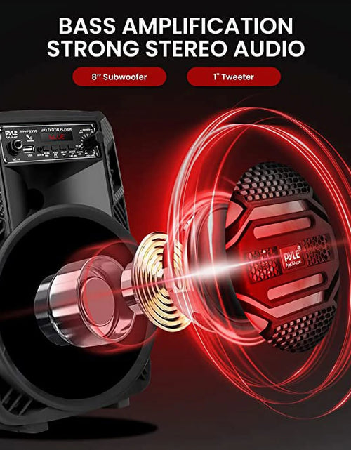 Load image into Gallery viewer, Portable Bluetooth PA Speaker - 300W Rechargeable Outdoor Bluetooth Speaker Portable PA System
