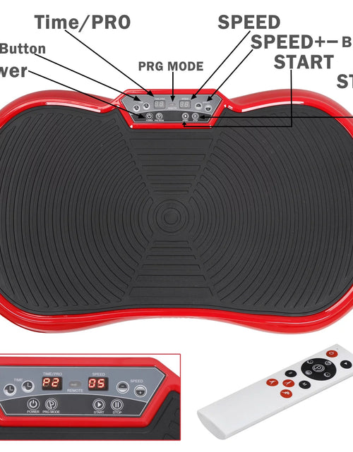 Load image into Gallery viewer, Vibration Plate Exercise Machine, Full Body Workout Home Platform W/Bluetooth Red

