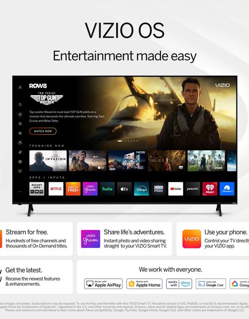 Load image into Gallery viewer, 55” Class 4K UHD LED HDR Smart TV (V4K55M-08)
