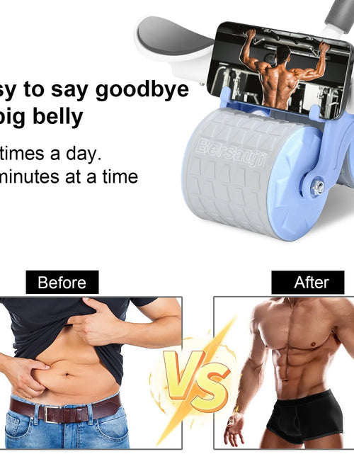 Load image into Gallery viewer, 2025 New with Timer Ab Abdominal Exercise Roller Elbow Support, Abs Roller Wheel Core Exercise Equipment, Automatic Rebound Abdominal Wheel
