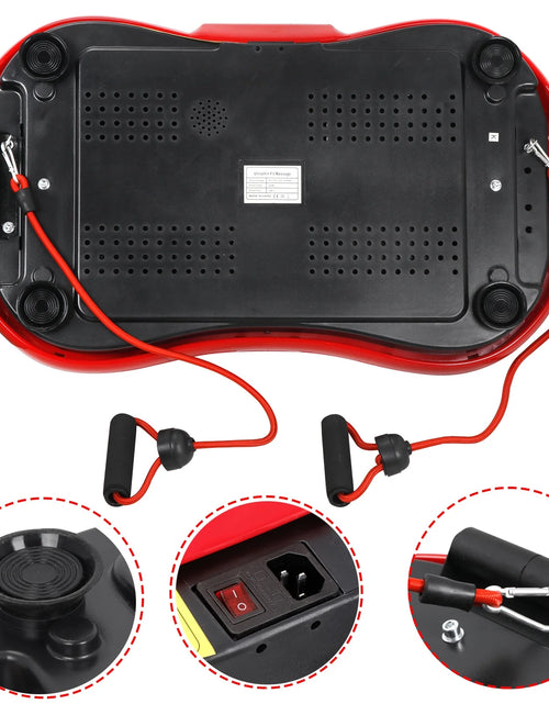 Load image into Gallery viewer, Vibration Plate Exercise Machine, Full Body Workout Home Platform W/Bluetooth Red
