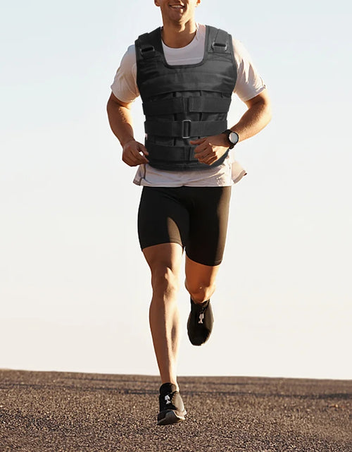 Load image into Gallery viewer, Adjustable Weighted Vest Weight Jacket Oxford Exercise Weight Loading Cloth Strength Training 50Kg Max. Load (Empty)

