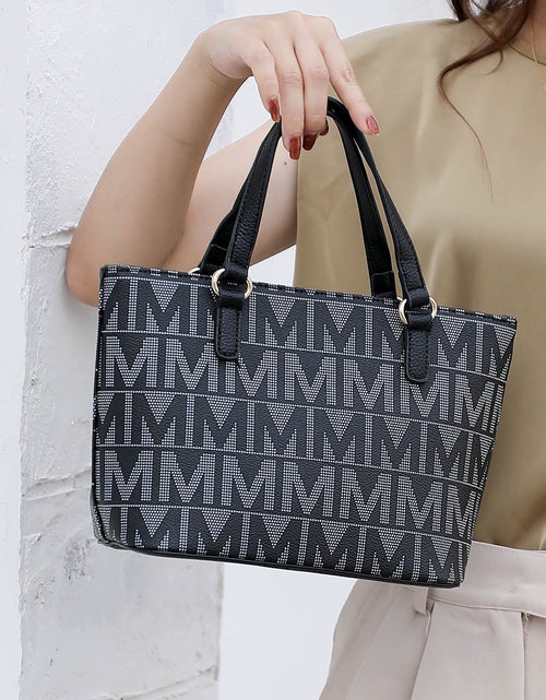 Load image into Gallery viewer, by Mia K. Marimar Women&#39;S Tote Bag with Pouch and Wristlet, Signature 4 Piece Set - Beige
