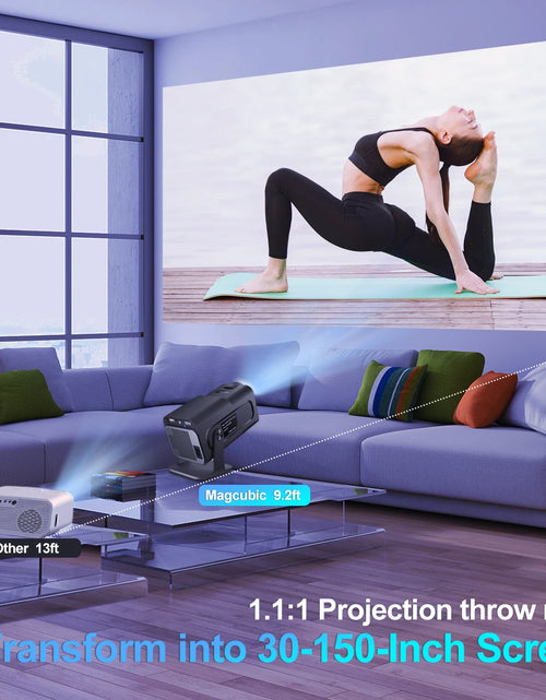 Load image into Gallery viewer, 4K Android 11 Projector Native 1080P 390ANSI HY320 Dual Wifi6 BT5.0 1920*1080P Cinema Portable Projetor Upgrated HY300
