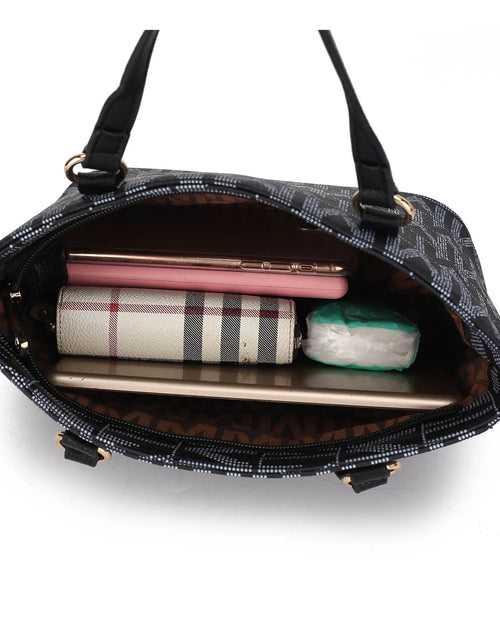 Load image into Gallery viewer, by Mia K. Marimar Women&#39;S Tote Bag with Pouch and Wristlet, Signature 4 Piece Set - Beige
