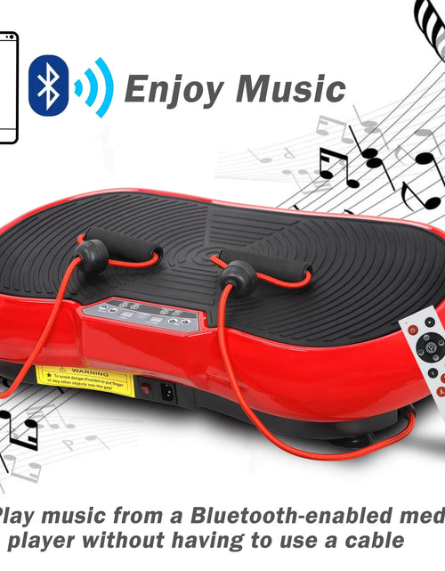 Load image into Gallery viewer, Vibration Plate Exercise Machine, Full Body Workout Home Platform W/Bluetooth Red
