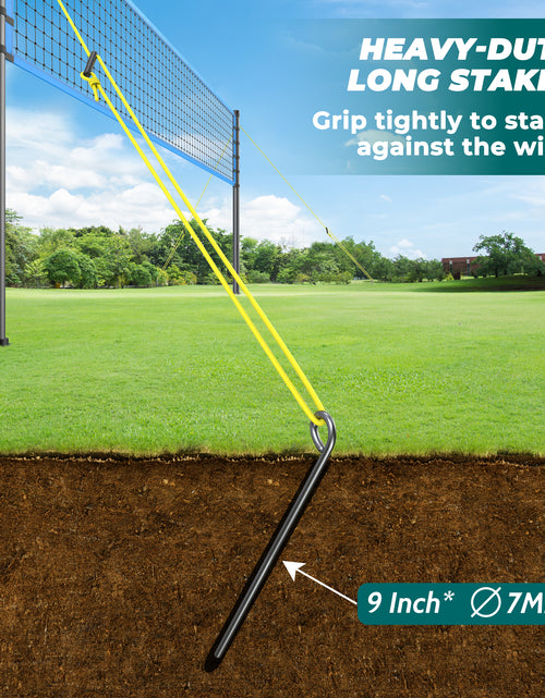 Load image into Gallery viewer, 32FT Outdoor Portable Volleyball Net Set System for Backyard - Quick &amp; Easy Setup Adjustable Height Steel Poles, PU Volleyball, Pump and Carrying Bag
