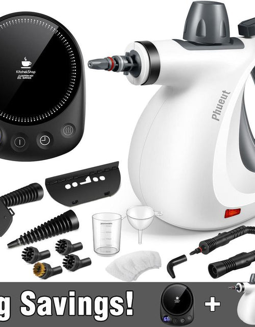 Load image into Gallery viewer, Pressurized Handheld Steam Cleaner &amp; Rechargeable Spin Scrubber
