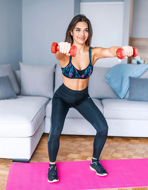 Load image into Gallery viewer, Neoprene Dumbbell Free Weight Set with Rack
