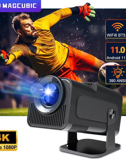 Load image into Gallery viewer, 4K Android 11 Projector Native 1080P 390ANSI HY320 Dual Wifi6 BT5.0 1920*1080P Cinema Portable Projetor Upgrated HY300
