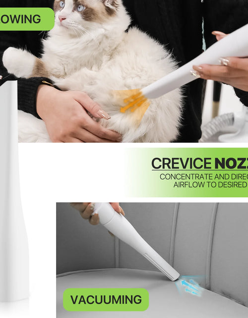 Load image into Gallery viewer, Pet Grooming Kit &amp; Vacuum Suction 99% Pet Hair, Dog Grooming Kit with 6 Professional Grooming Shedding Tools for Dogs Cats and Other Animals, Black
