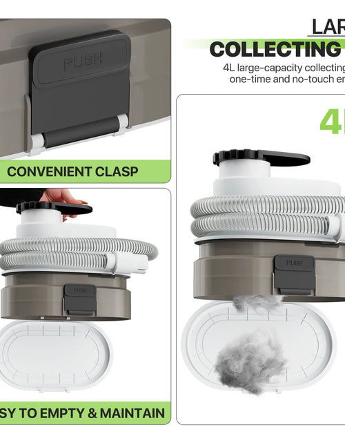 Load image into Gallery viewer, Pet Grooming Kit &amp; Vacuum Suction 99% Pet Hair, Dog Grooming Kit with 6 Professional Grooming Shedding Tools for Dogs Cats and Other Animals, Black
